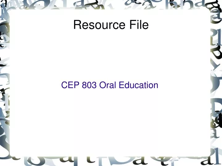 resource file