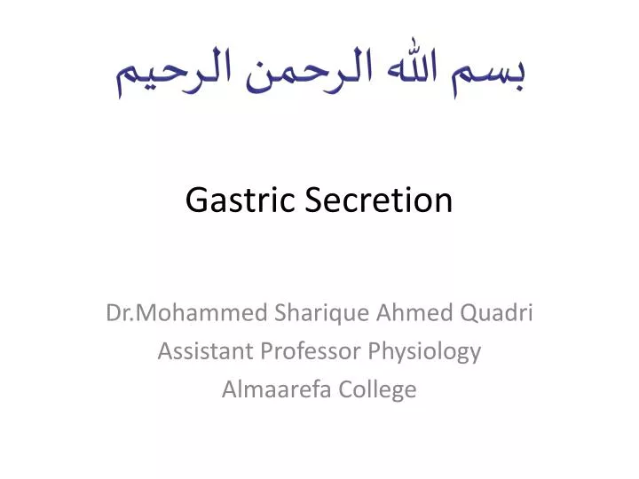 gastric secretion
