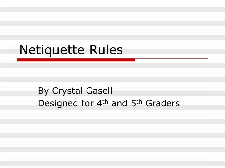 netiquette rules