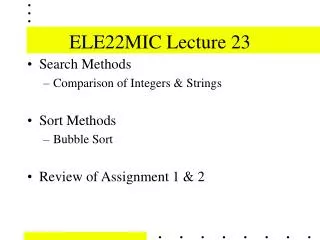 ELE22MIC Lecture 23