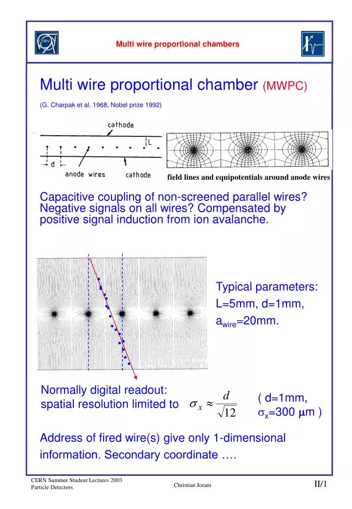 multi wire proportional chambers