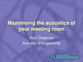 Maximising the acoustics of your meeting room