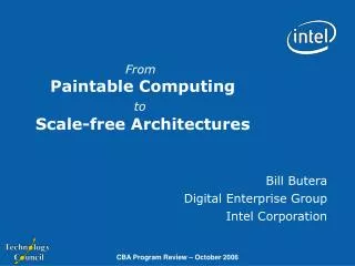 From Paintable Computing to Scale-free Architectures