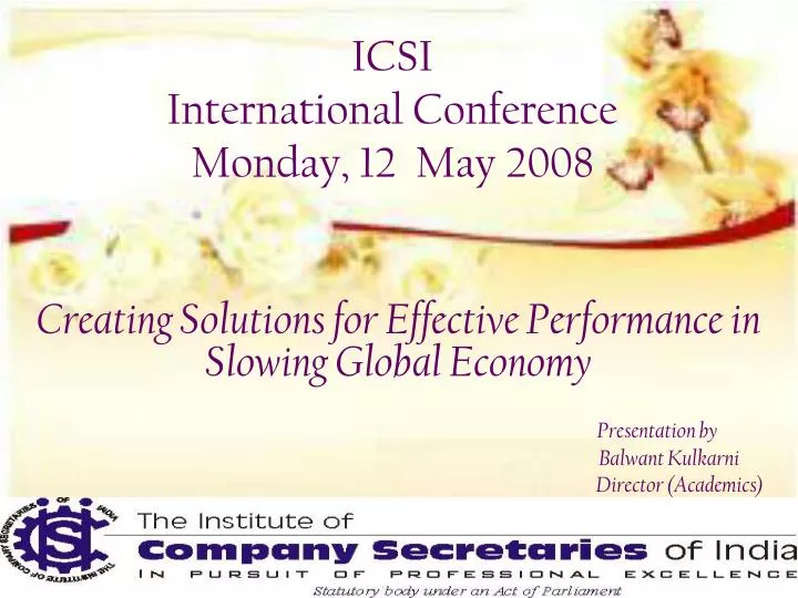 icsi international conference monday 12 may 2008
