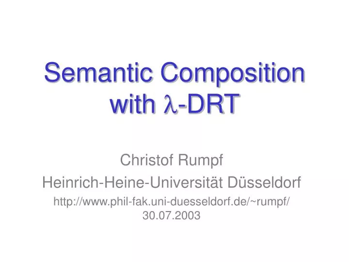 semantic composition with l drt
