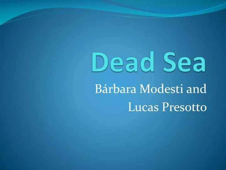 dead sea