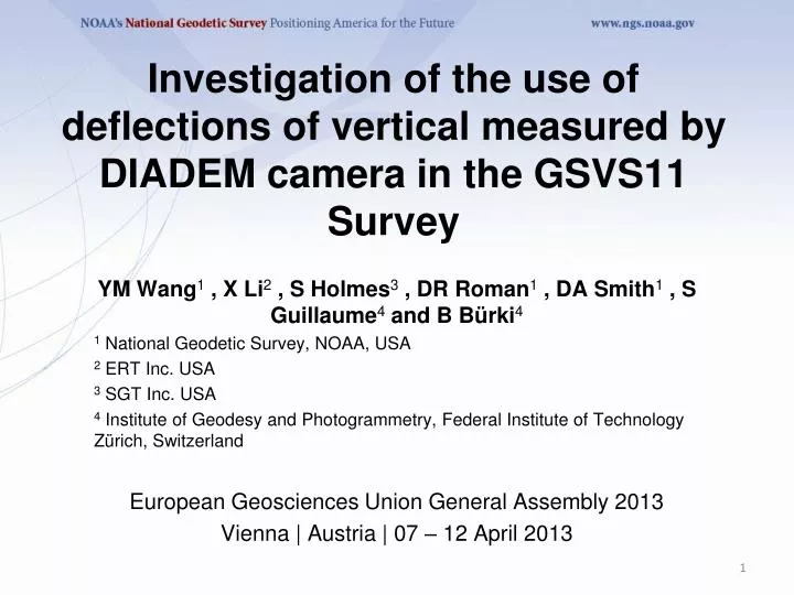 investigation of the use of deflections of vertical measured by diadem camera in the gsvs11 survey