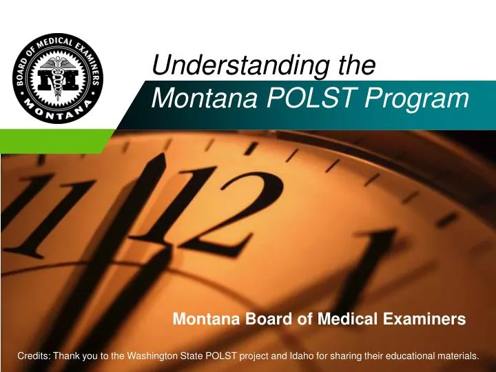 understanding the montana polst program