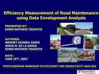 Efficiency Measurement of Road Maintenance using Data Envelopment Analysis
