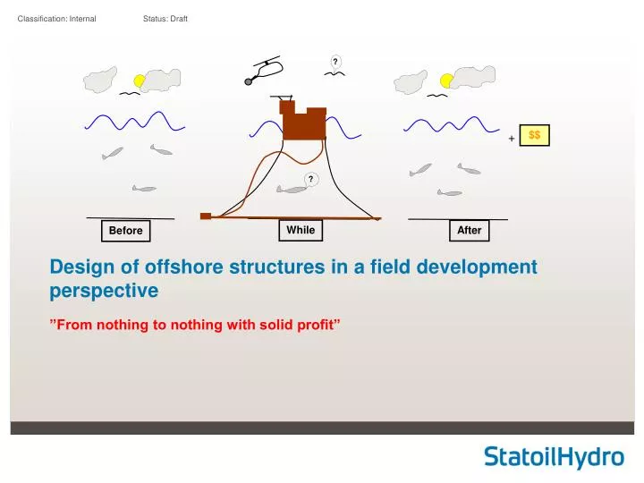 design of offshore structures in a field development perspective
