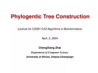 Phylogentic Tree Construction