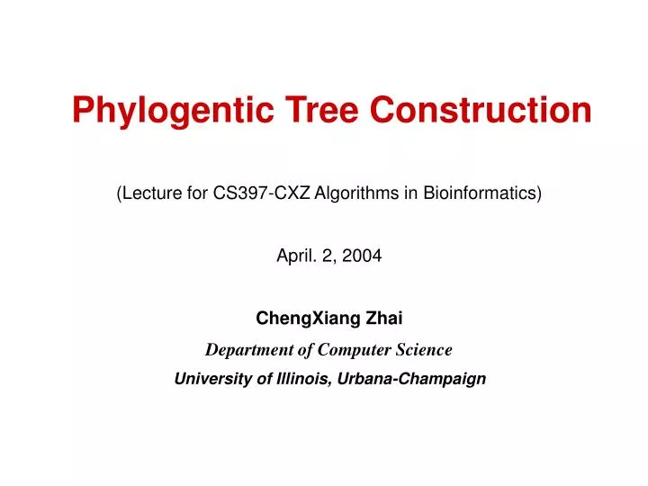 phylogentic tree construction