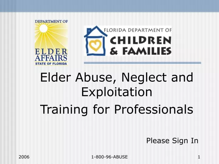 elder abuse neglect and exploitation training for professionals