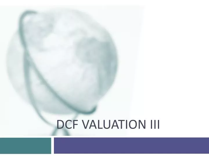 dcf valuation iii