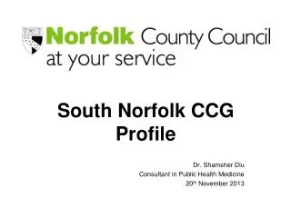 South Norfolk CCG Profile