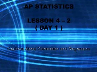 ap statistics lesson 4 2 day 1
