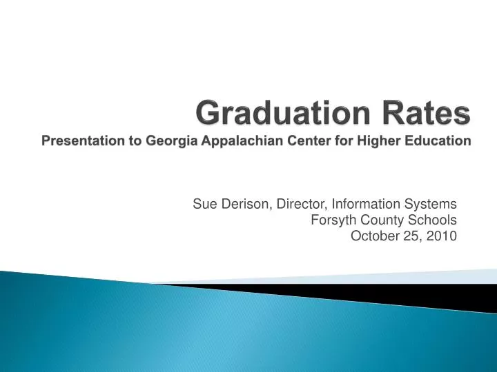 graduation rates presentation to georgia appalachian center for higher education