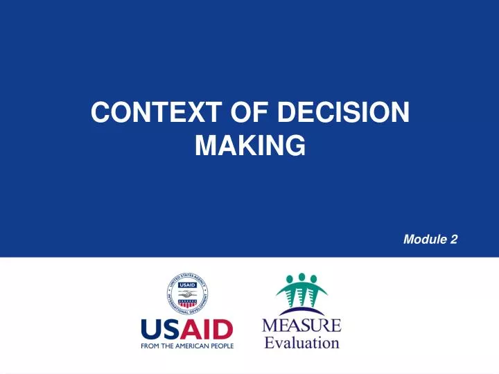 context of decision making