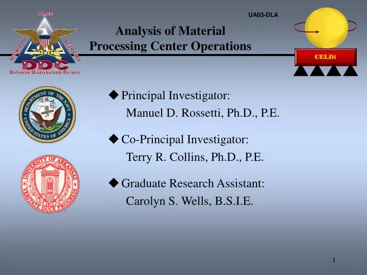 analysis of material processing center operations