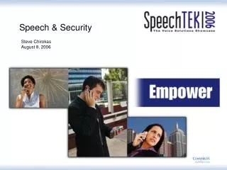 Speech &amp; Security