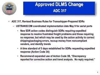 Approved DLMS Change ADC 317