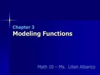 chapter 3 modeling functions