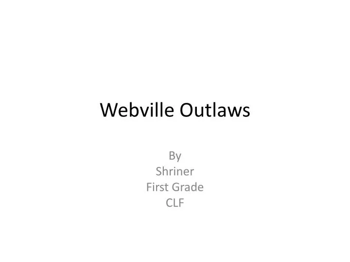 webville outlaws