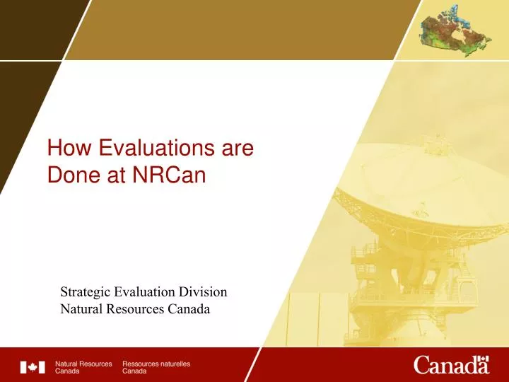 how evaluations are done at nrcan