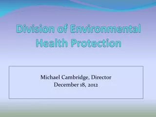 division of environmental health protection