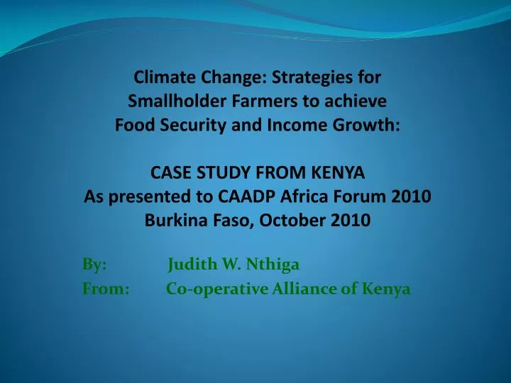 by judith w nthiga from co operative alliance of kenya