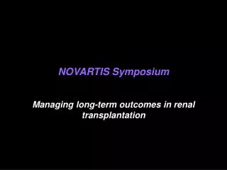 NOVARTIS Symposium