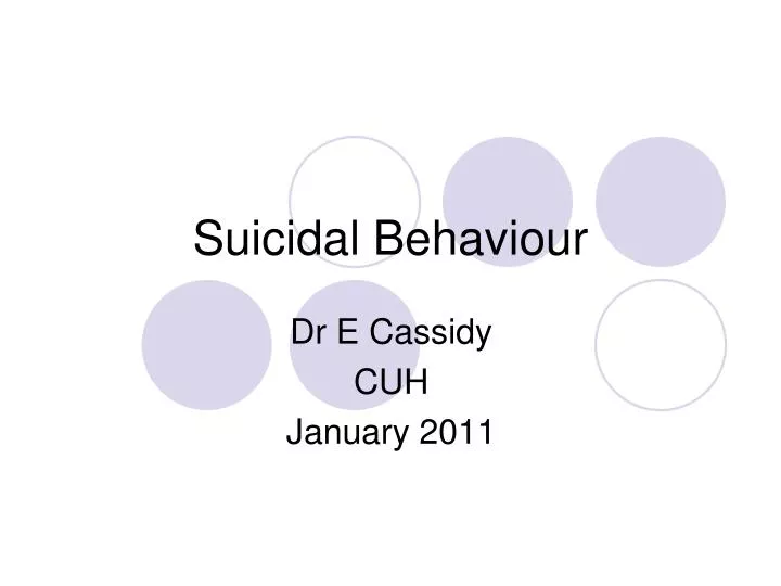 suicidal behaviour