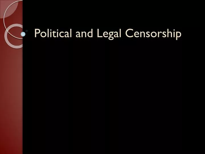 political and legal censorship