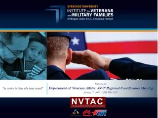 Prepared for: Department of Veterans Affairs SSVF Regional Coordinators Meeting