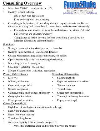 Consulting Overview