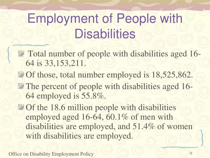 employment of people with disabilities
