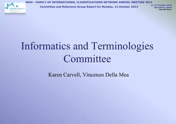 informatics and terminologies committee