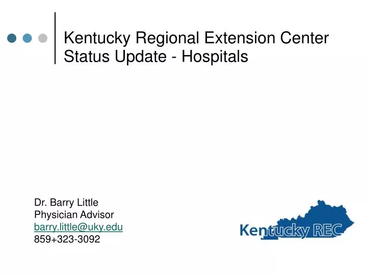 kentucky regional extension center status update hospitals