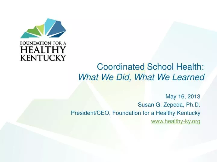 coordinated school health what we did what we learned
