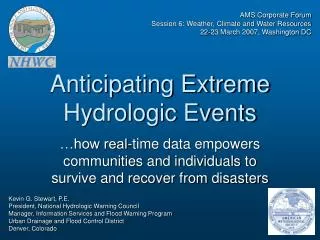 Anticipating Extreme Hydrologic Events