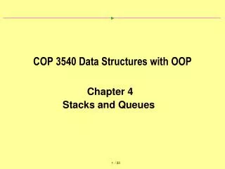 COP 3540 Data Structures with OOP