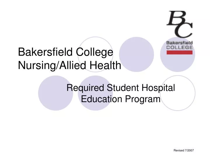 bakersfield college nursing allied health