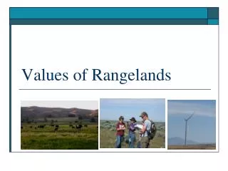 Values of Rangelands