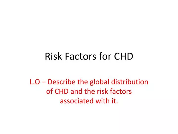risk factors for chd
