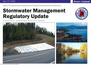 Stormwater Management Regulatory Update