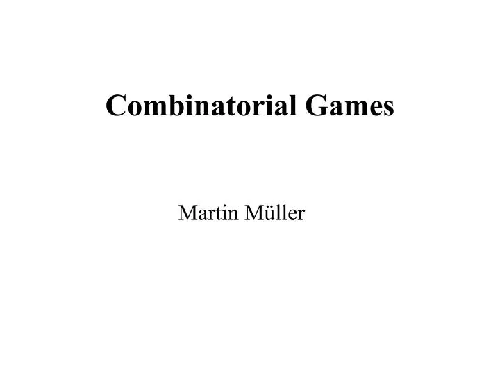 combinatorial games