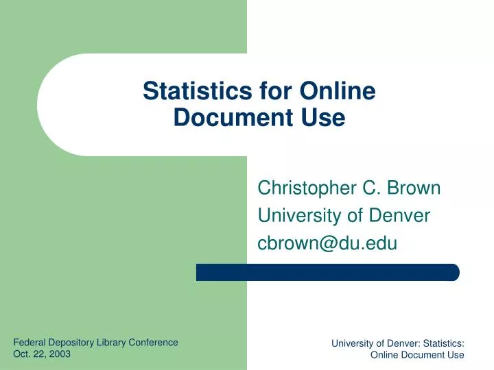 statistics for online document use
