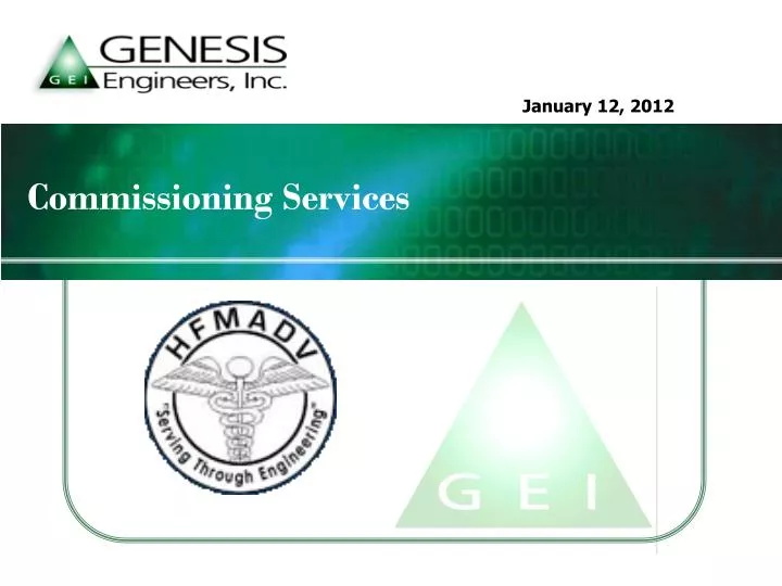 commissioning services