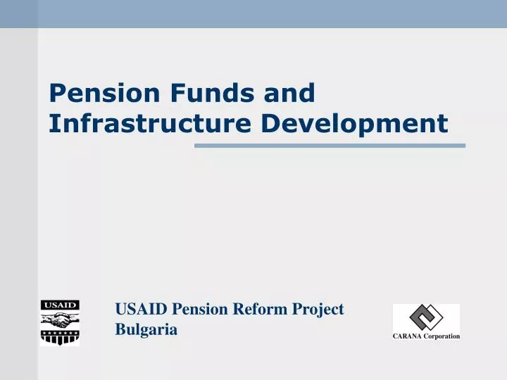 pension funds and infrastructure development