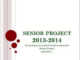 senior project 2013-2014